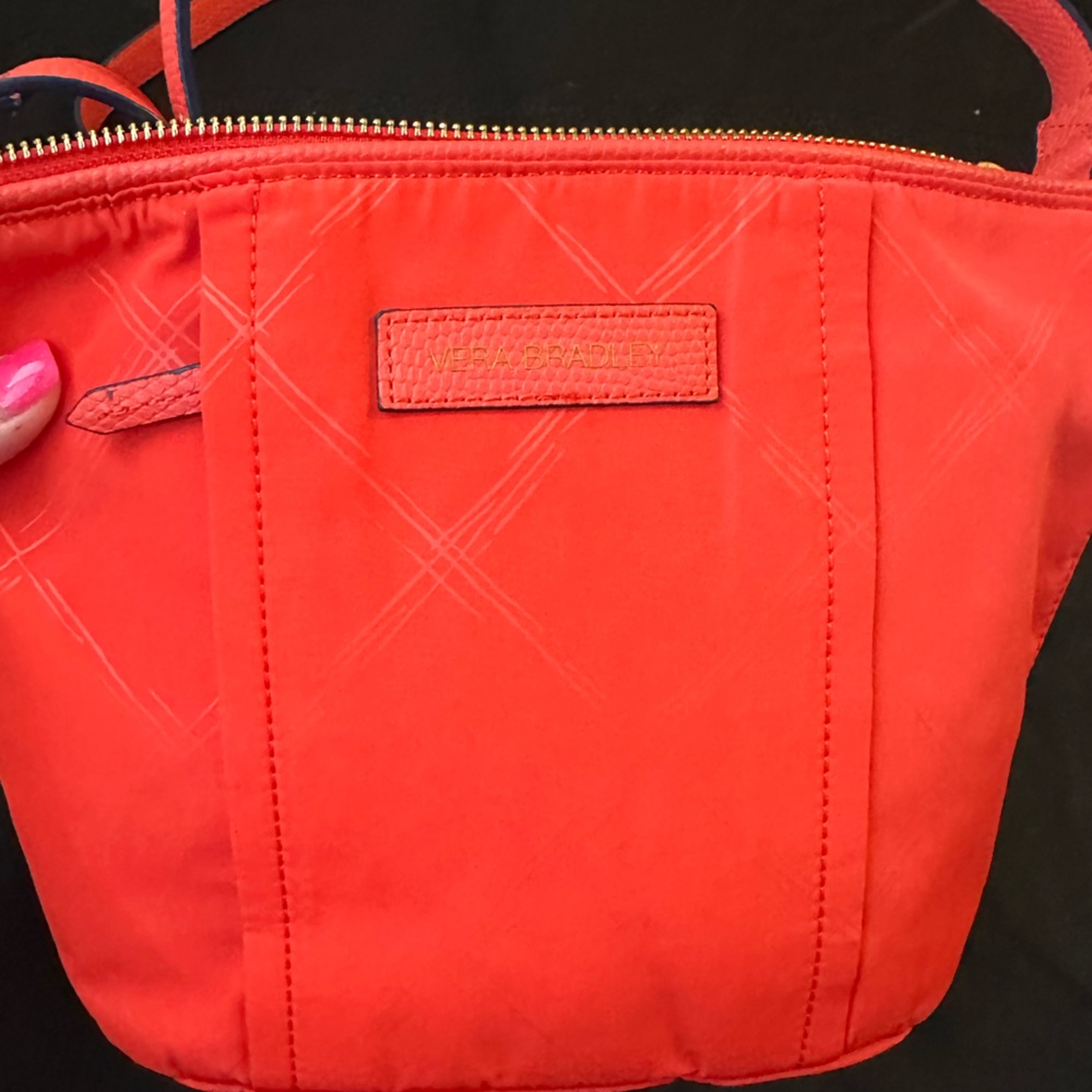 Vera Bradley Preppy Poli Orange Crossbody Purse Bag NWOT